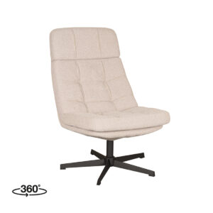 LABEL51 Fauteuil Alvar - Naturel - Boucle - Excl. Hocker Alvar