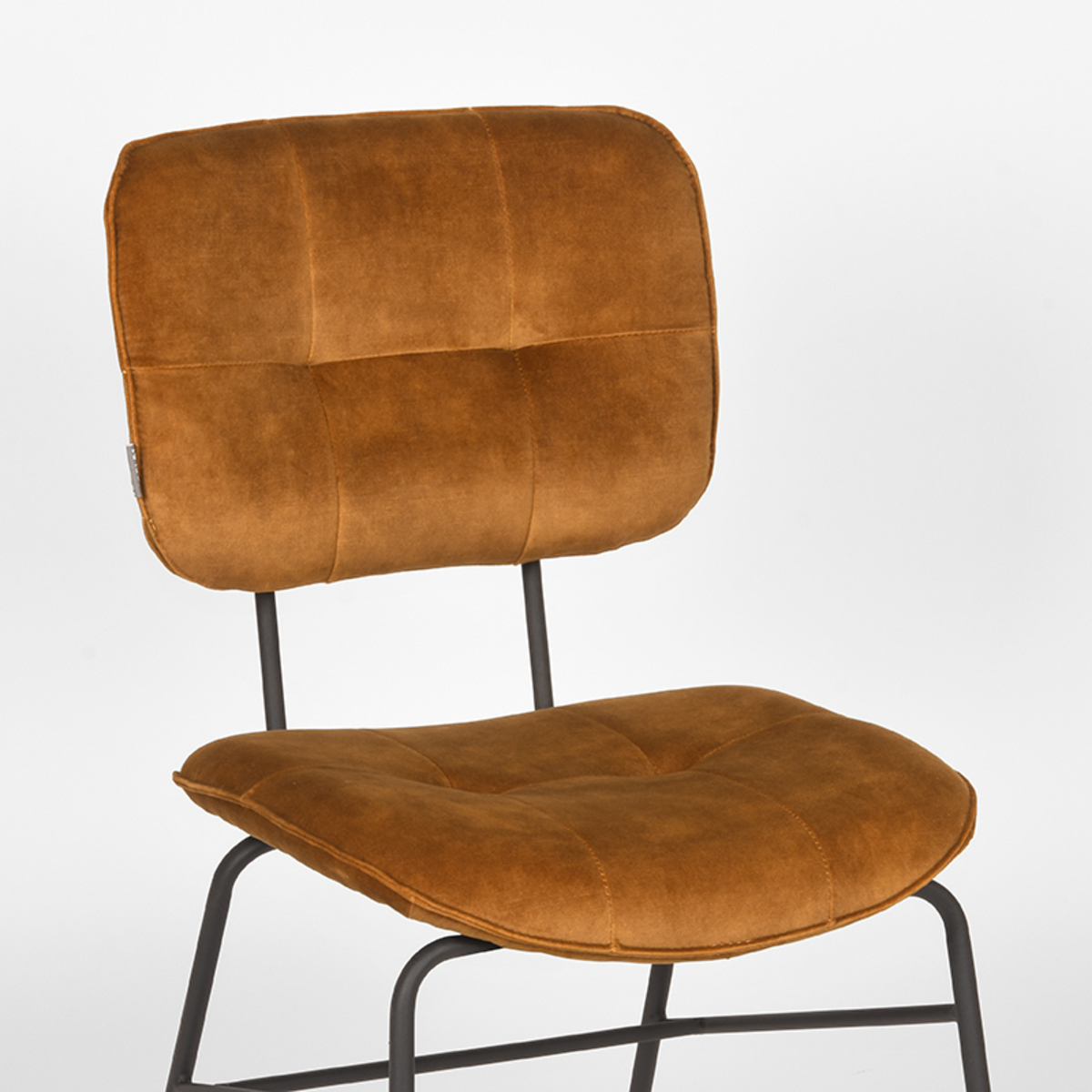 LABEL51 Eetkamerstoel Dez - Oker - Velours - Afbeelding 5