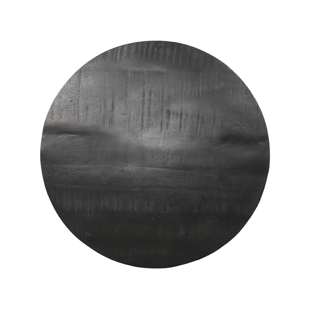 LABEL51 Eetkamertafel Tafelblad Sloppy Edge - Zwart - Mangohout - 70 cm - Rond Sloppy Tafelblad Sloppy Edge