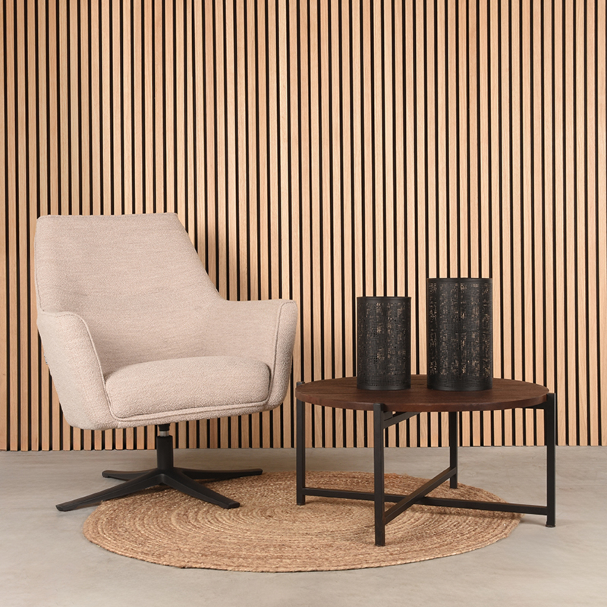 LABEL51 Salontafel Dox - Zwart - Mangohout - Zwart Onderstel - Afbeelding 4