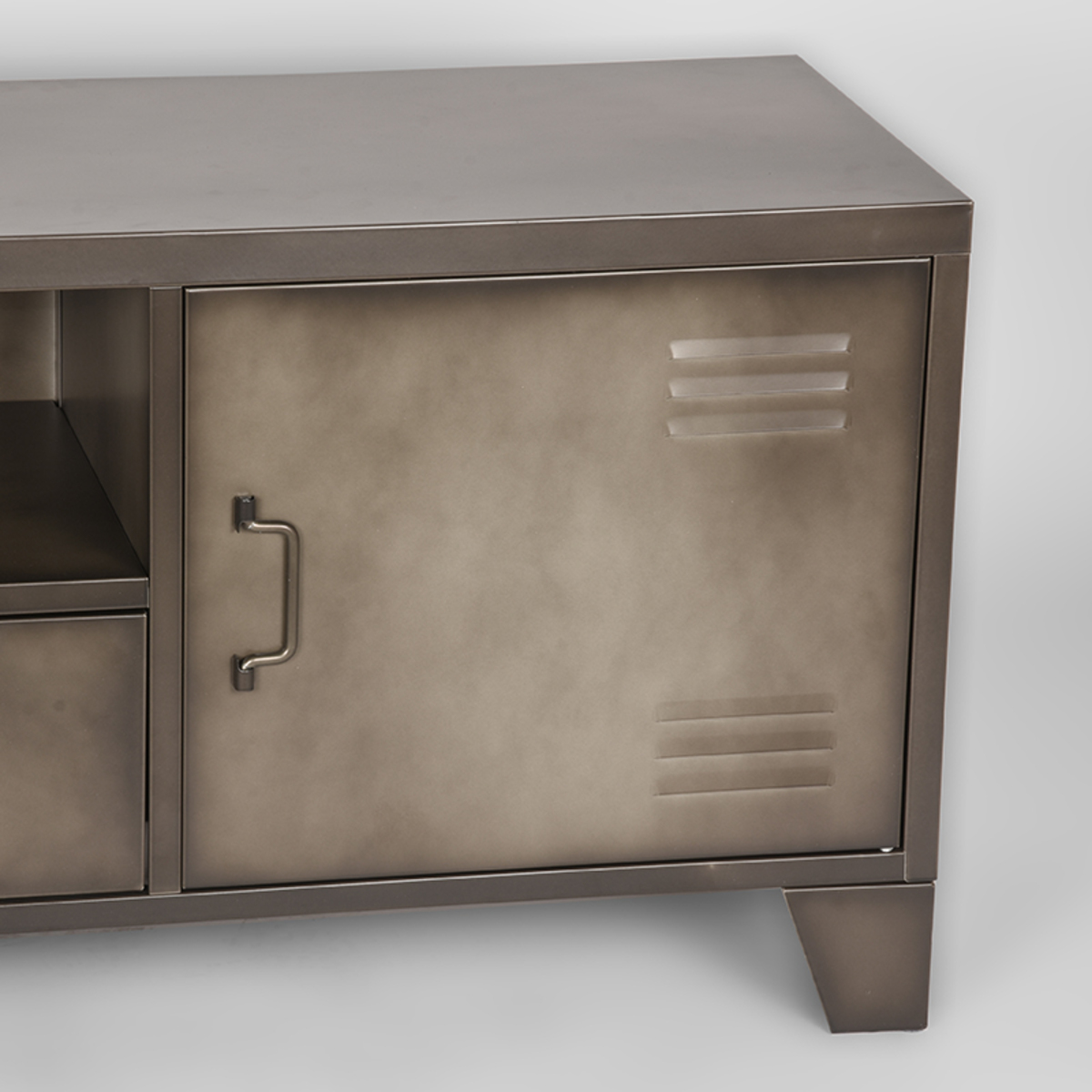 LABEL51 Tv-meubel Fence - Grijs - Metaal - Afbeelding 5