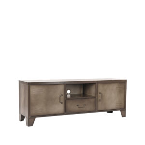 LABEL51 Tv-meubel Fence - Grijs - Metaal - Tv-Meubel