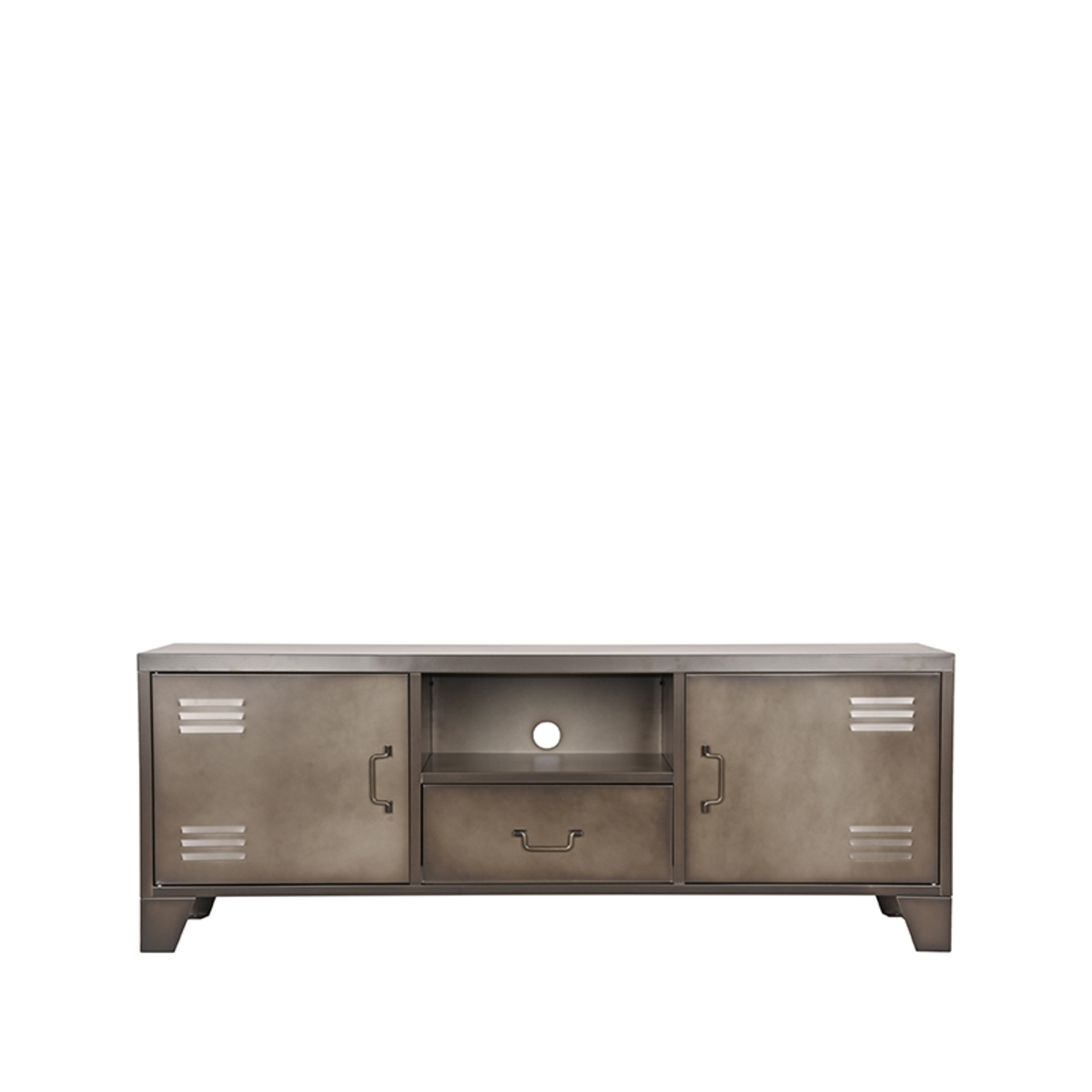 LABEL51 Tv-meubel Fence - Grijs - Metaal Metaal