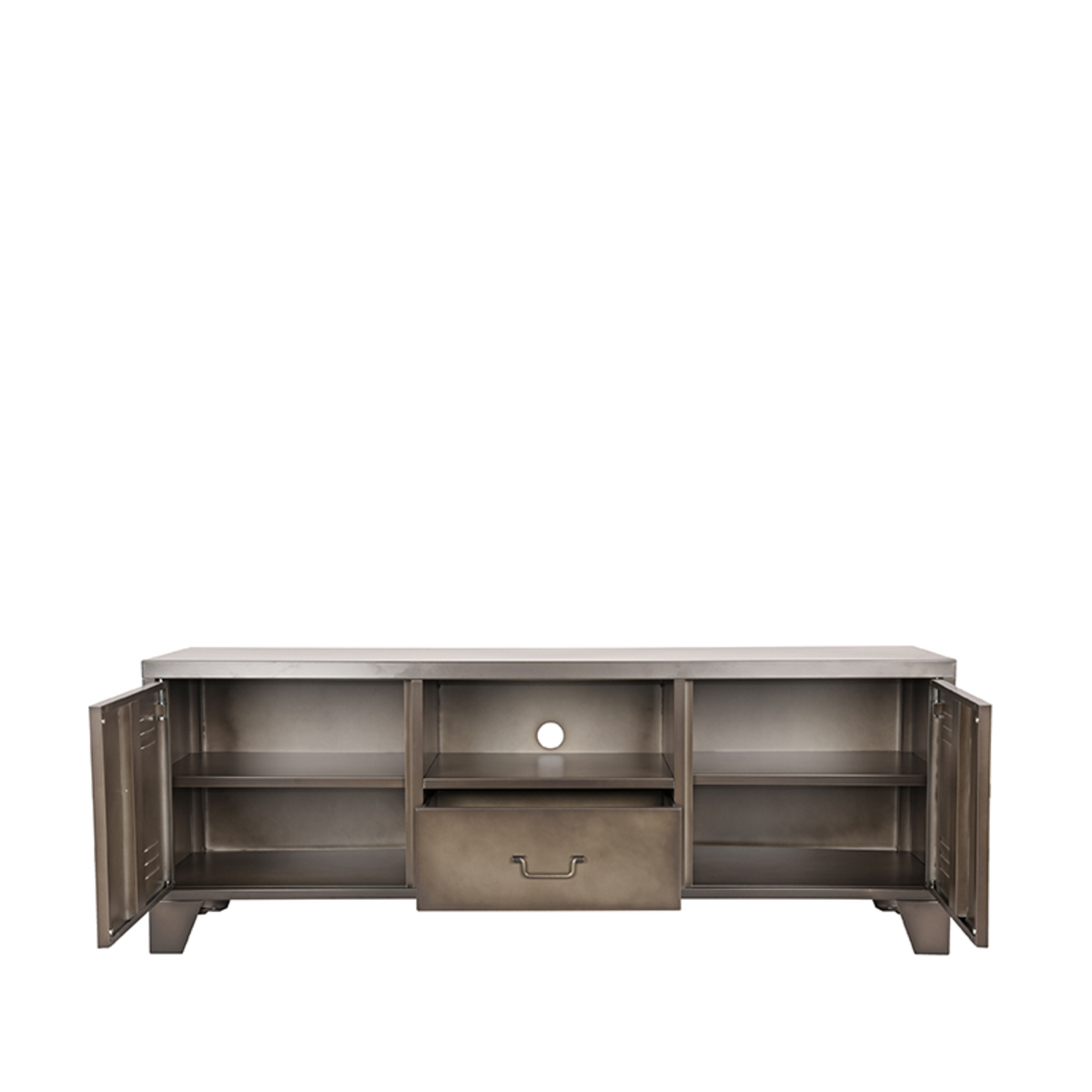 LABEL51 Tv-meubel Fence - Grijs - Metaal - Afbeelding 4