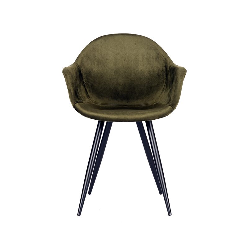 LABEL51 Eetkamerstoel Forli - Army green - Fluweel Forli