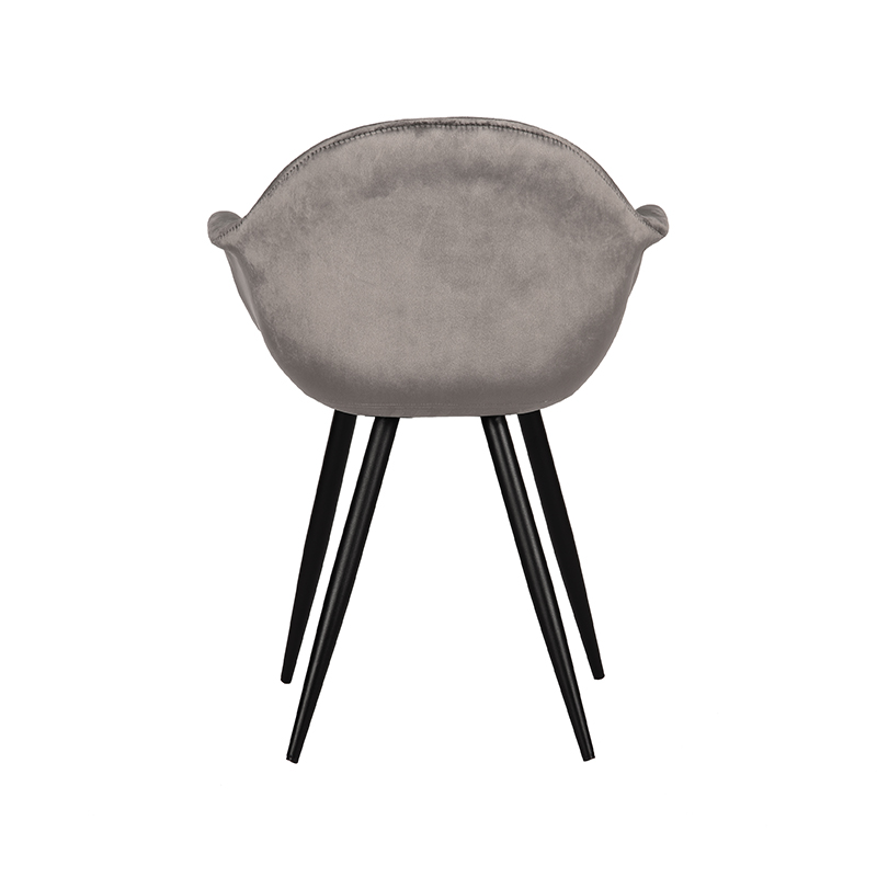 LABEL51 Eetkamerstoel Forli - Grijs - Fluweel - Afbeelding 4