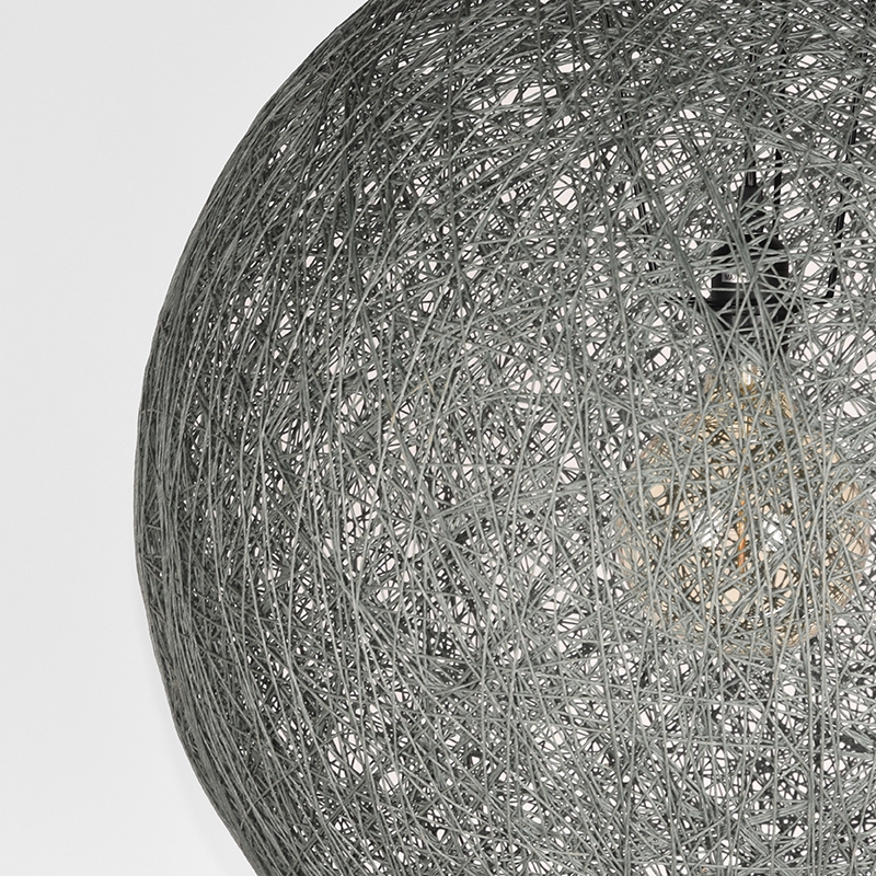 LABEL51 Hanglamp Twist - Grijs - Vlas - M - Afbeelding 4