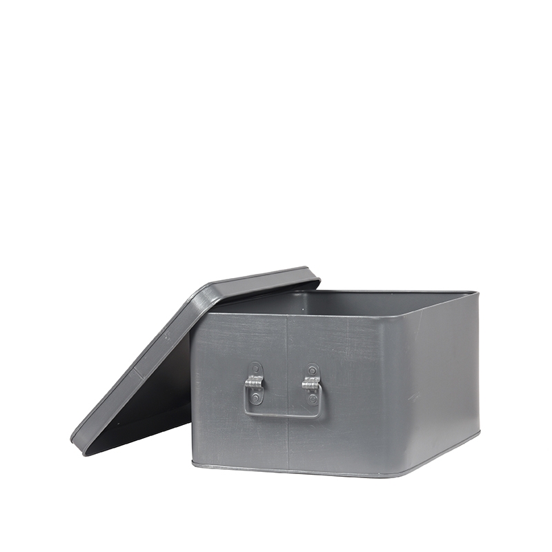 LABEL51 Media Opbergkist - Grijs - Metaal - XL - Afbeelding 4