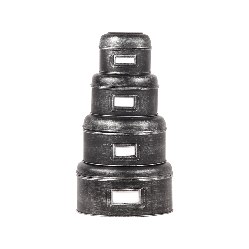 LABEL51 Opbergblik - Zwart - Metaal - L - 22x22x12 cm - Afbeelding 4