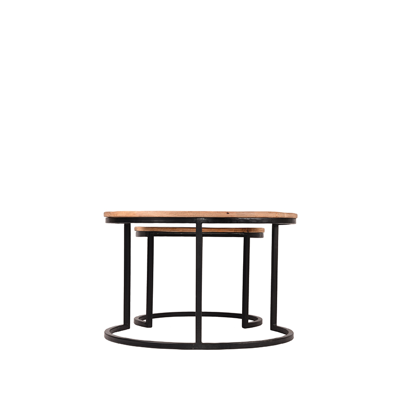 LABEL51 Salontafel Set Double - Rough - Mangohout Mangohout