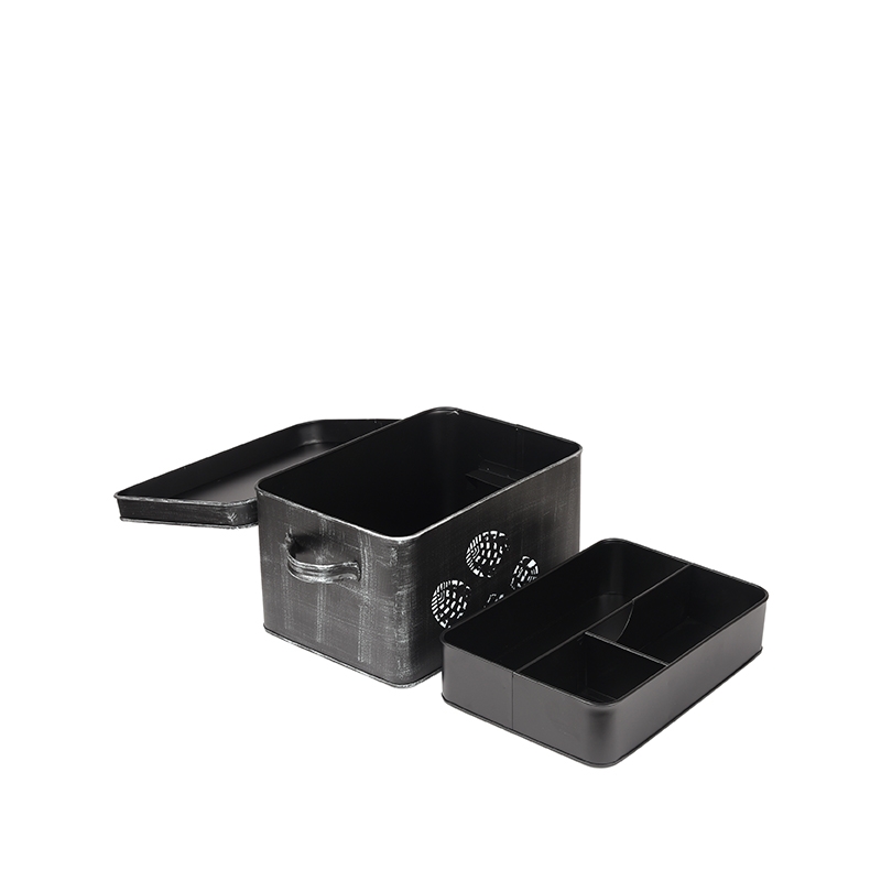 LABEL51 Schoenpoets opbergkist - Zwart - Metaal - Afbeelding 4