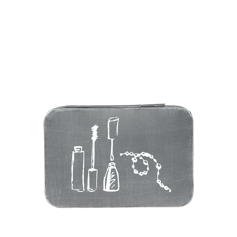 LABEL51 Make-Up opbergkist - Grijs - Metaal Metaal