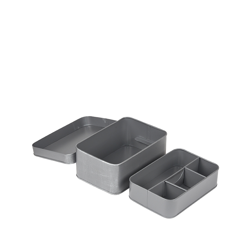 LABEL51 Make-Up opbergkist - Grijs - Metaal - Afbeelding 4