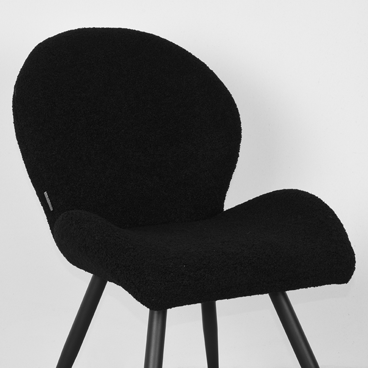 LABEL51 Eetkamerstoel Sky - Zwart - Teddy - Afbeelding 5