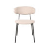 LABEL51 Eetkamerstoel Zack - Naturel - Boucle - Black Frame Boucle
