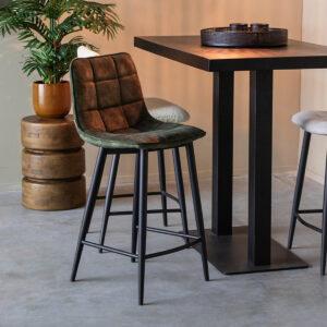 LABEL51 Barkruk Jelt - Hunter - Velours - Zithoogte 66