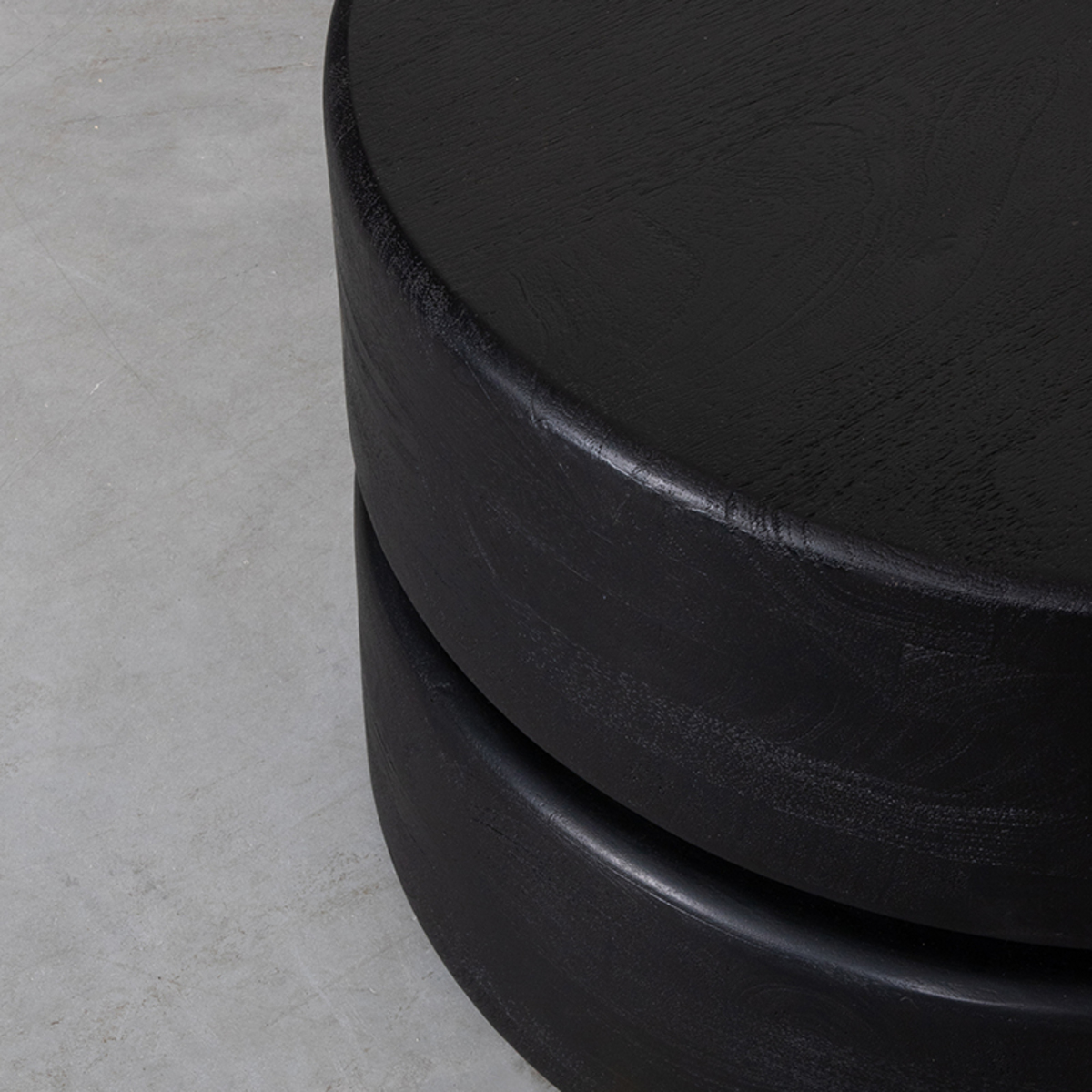 LABEL51 Salontafel Milly - Zwart - Mangohout - 50 cm - Afbeelding 4