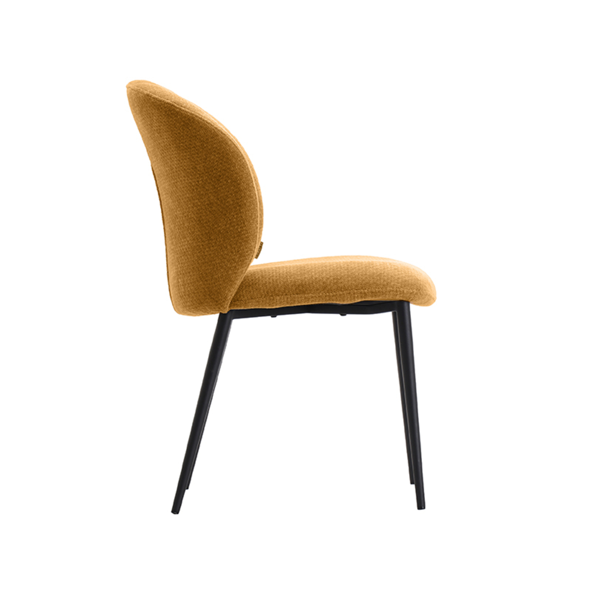 LABEL51 Eetkamerstoel Vino - Mustard - Elite - Black Frame Elite