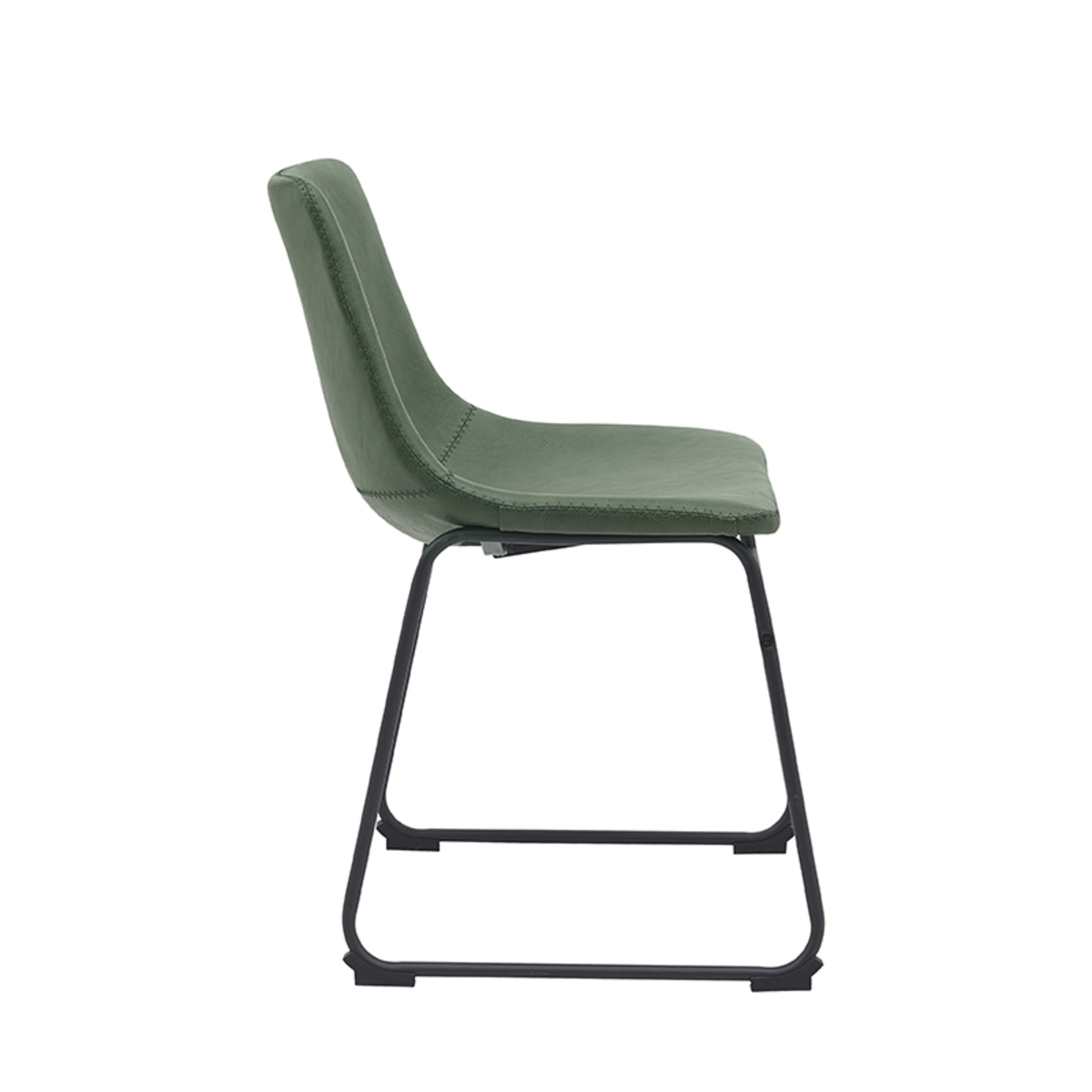 LABEL51 Eetkamerstoel Risto - Hunter - PU-Leder - Black Frame PU-Leder