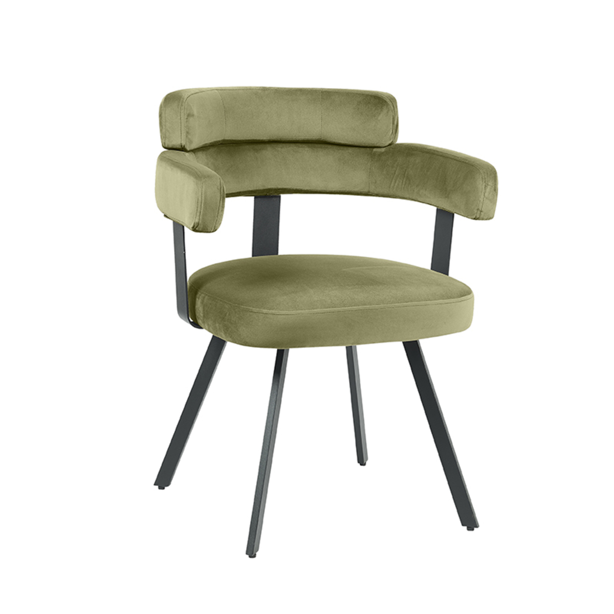 LABEL51 Eetkamerstoel Bardio - Hunter - Fluweel - Black Frame