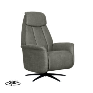 LABEL51 Fauteuil Oslo - Taupe - Micro Suede - One Size