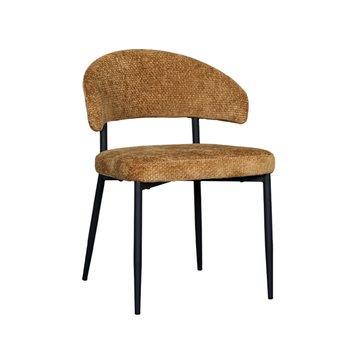 LABEL51 Eetkamerstoel Bliss - Mustard - Elite - Black Frame