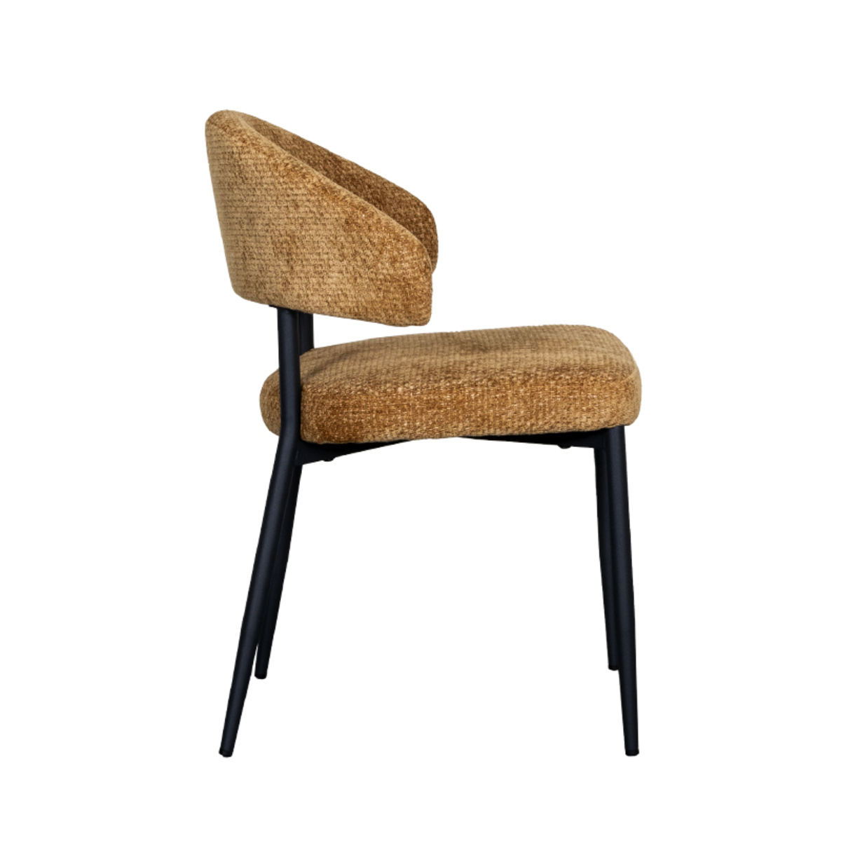 LABEL51 Eetkamerstoel Bliss - Mustard - Elite - Black Frame Elite