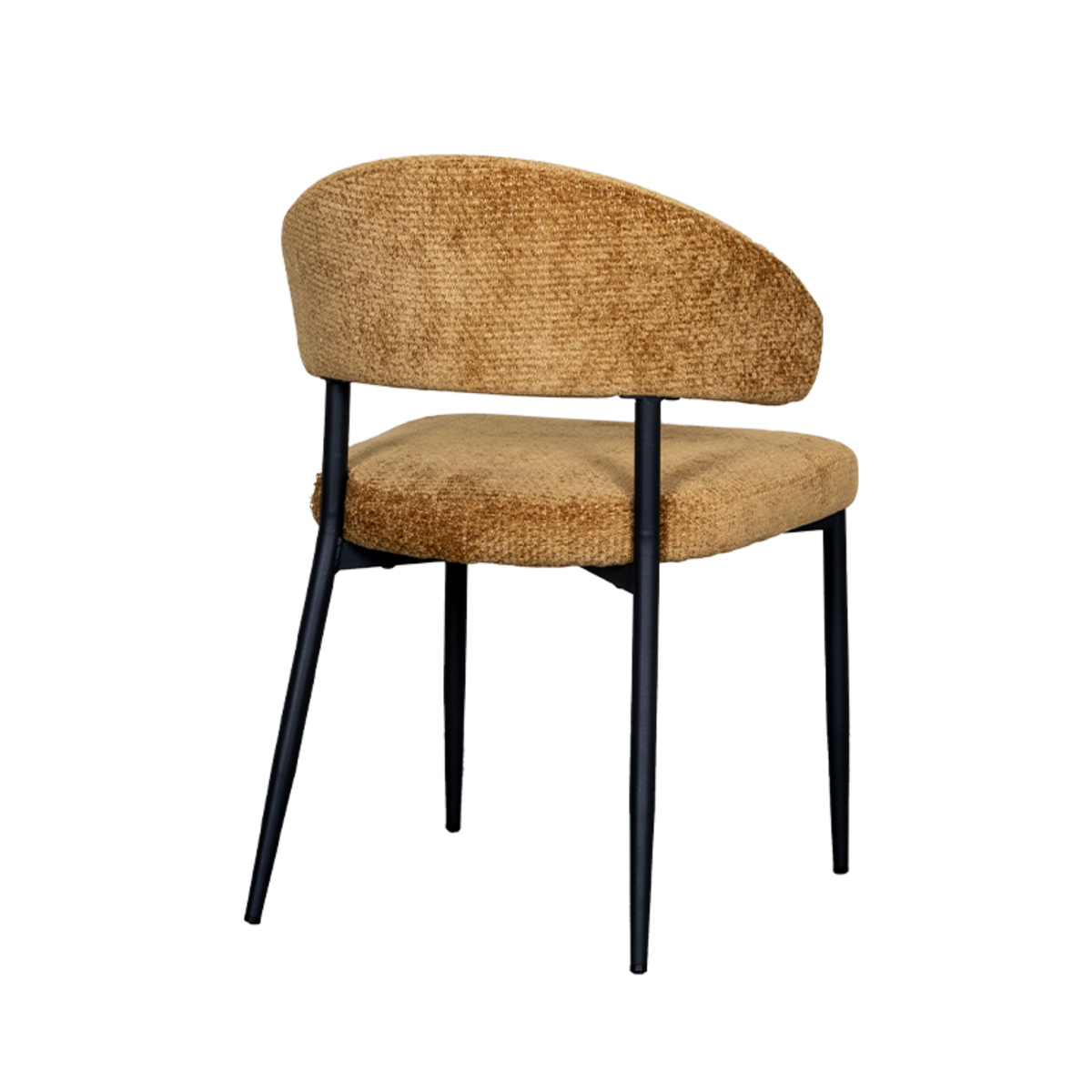 LABEL51 Eetkamerstoel Bliss - Mustard - Elite - Black Frame - Afbeelding 4