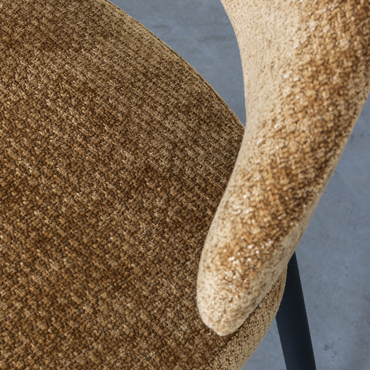 LABEL51 Eetkamerstoel Bliss - Mustard - Elite - Black Frame - Afbeelding 5