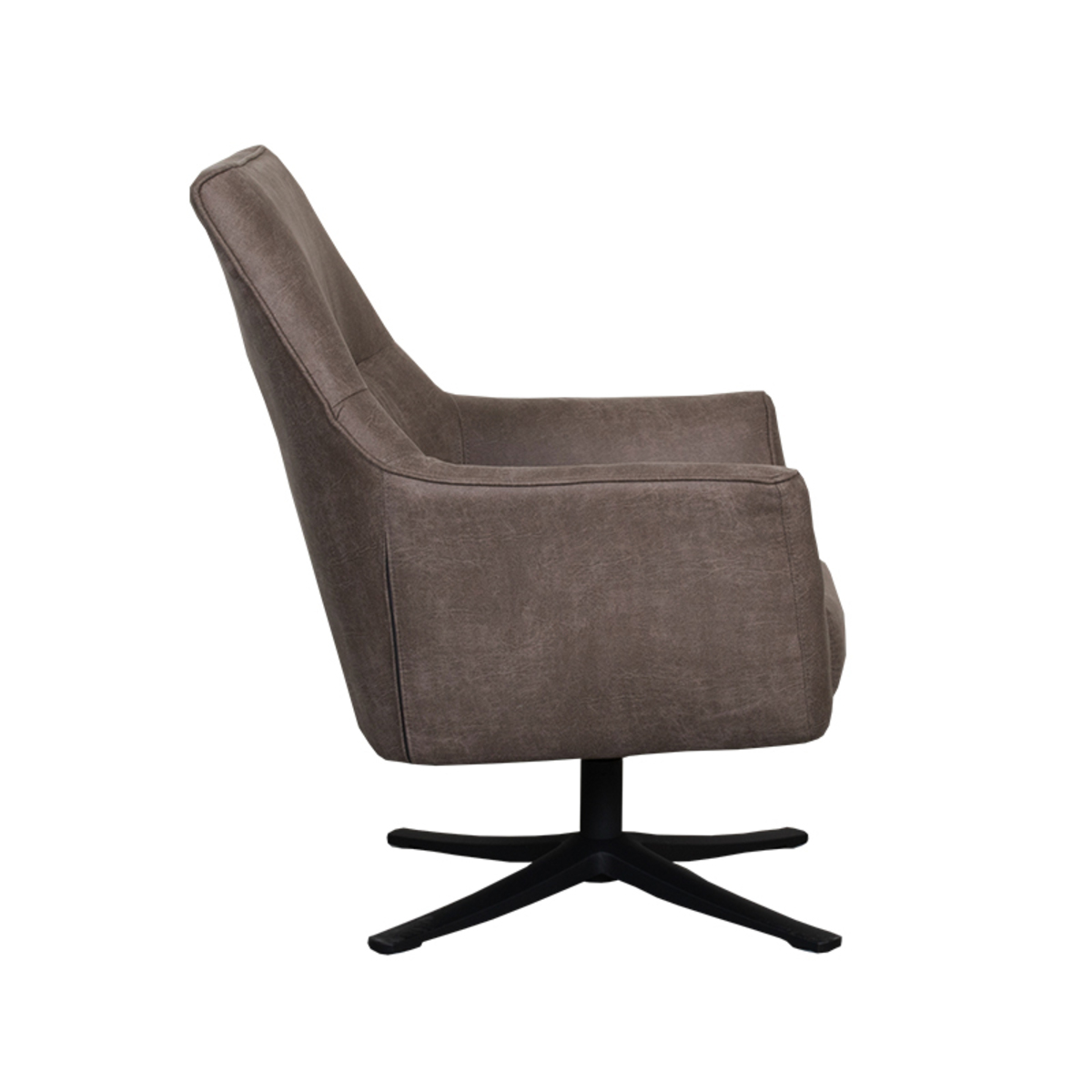LABEL51 Fauteuil Tod - Taupe - Micro Suede - One Size - Afbeelding 4