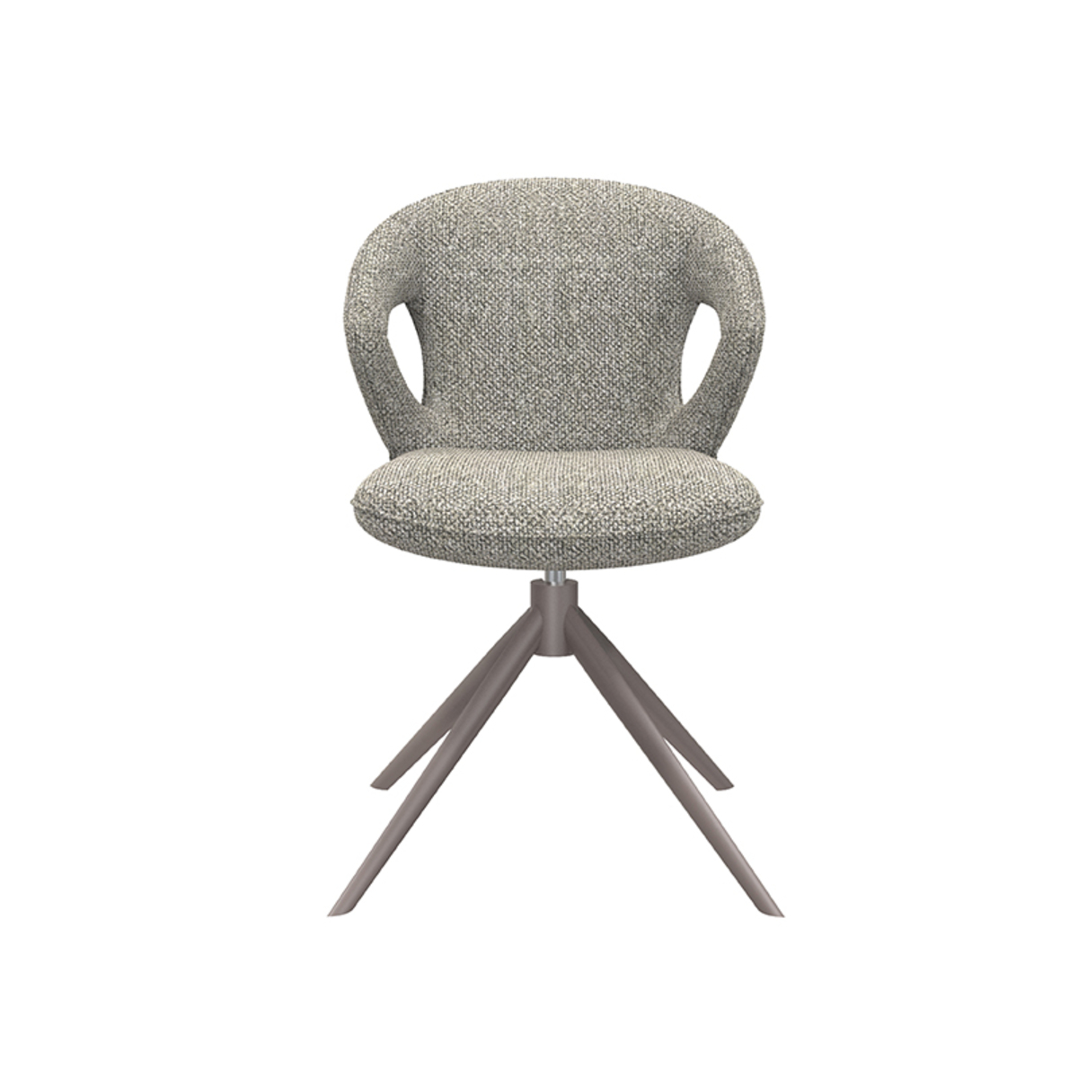 LABEL51 Eetkamerstoel Zurich - Truffel grijs - Boucle - Bronze Frame Boucle