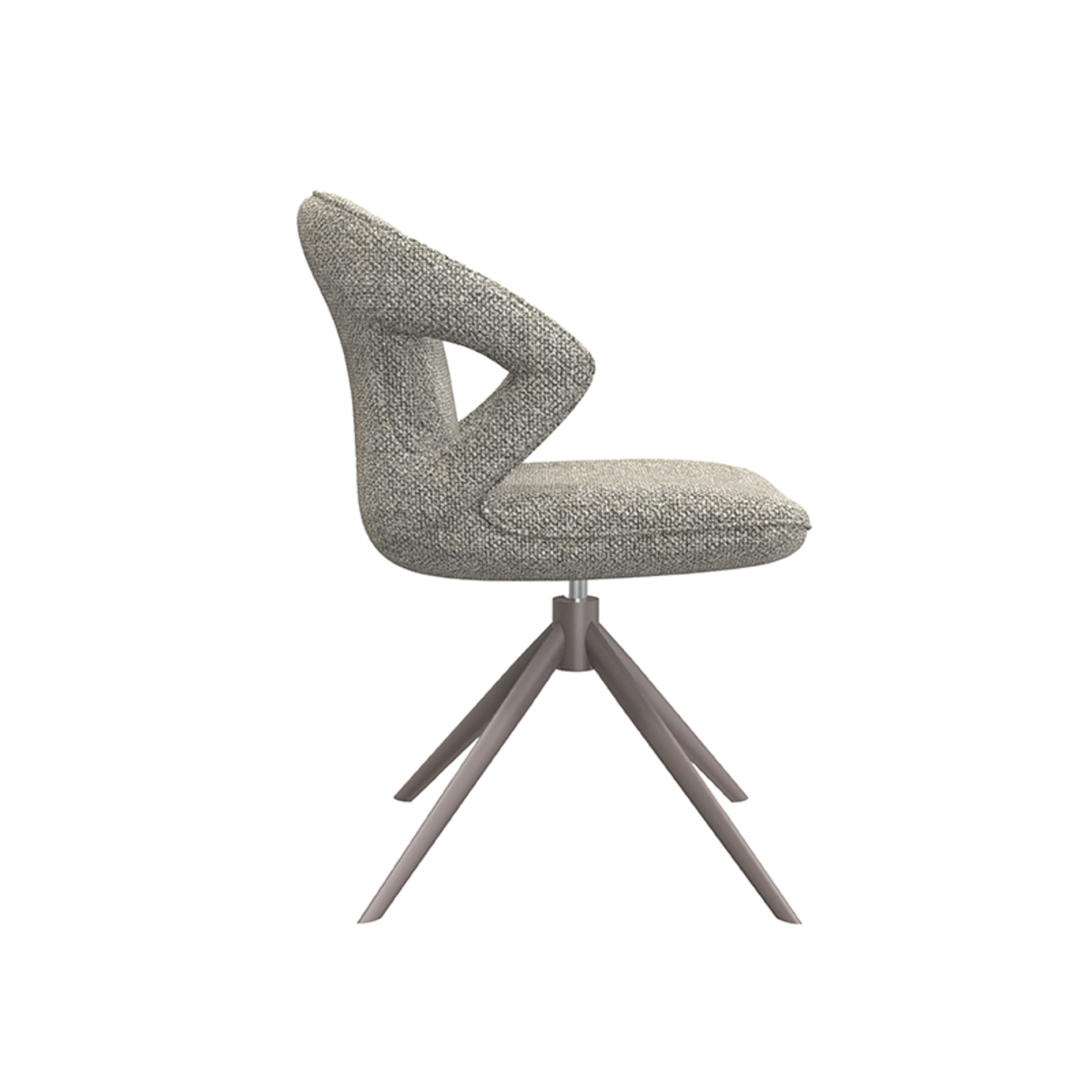 LABEL51 Eetkamerstoel Zurich - Truffel grijs - Boucle - Bronze Frame - Afbeelding 4