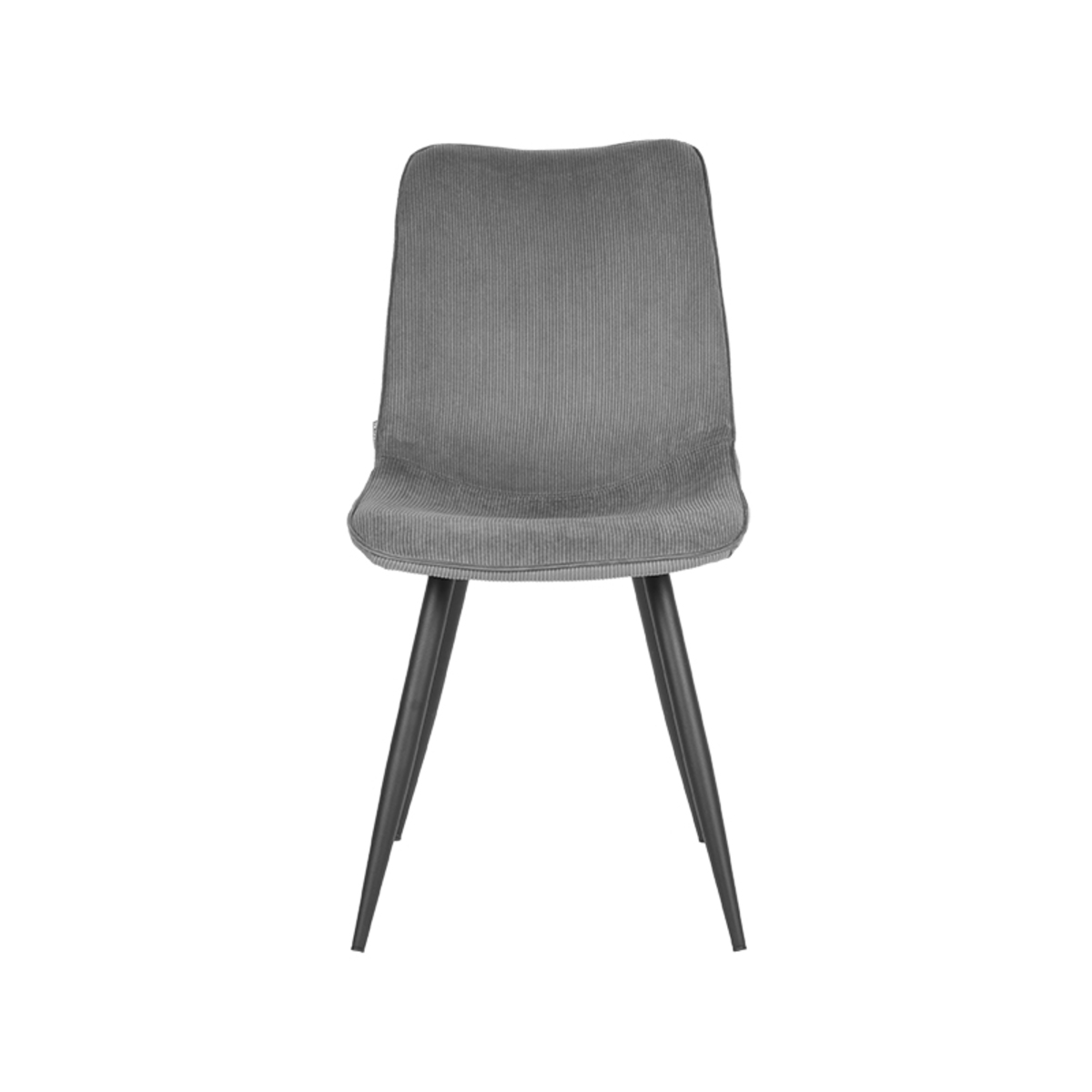 LABEL51 Eetkamerstoel Jort - Donkergrijs - Ribcord - Black Frame Jort