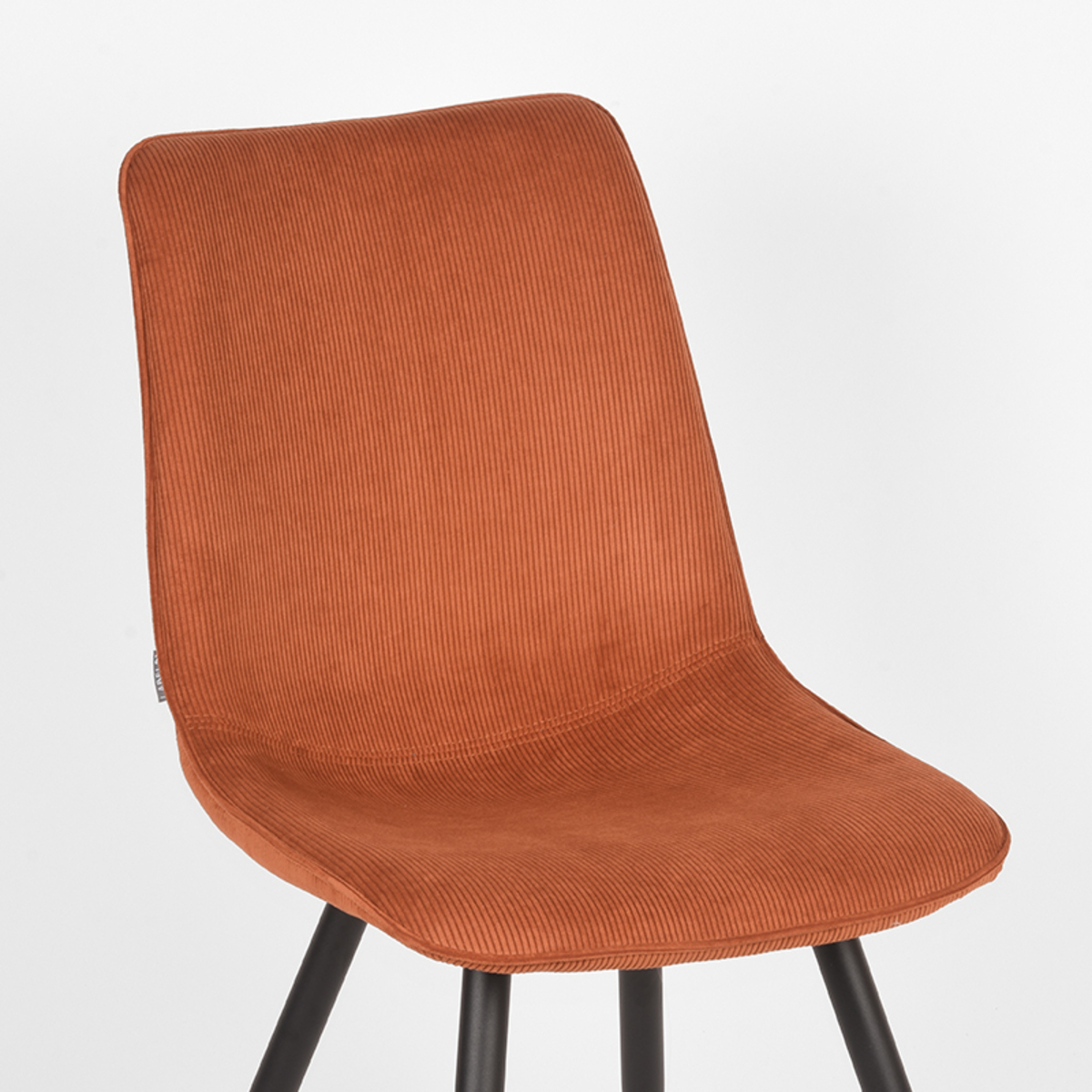 LABEL51 Eetkamerstoel Jort - Rust - Ribcord - Black Frame - Afbeelding 5