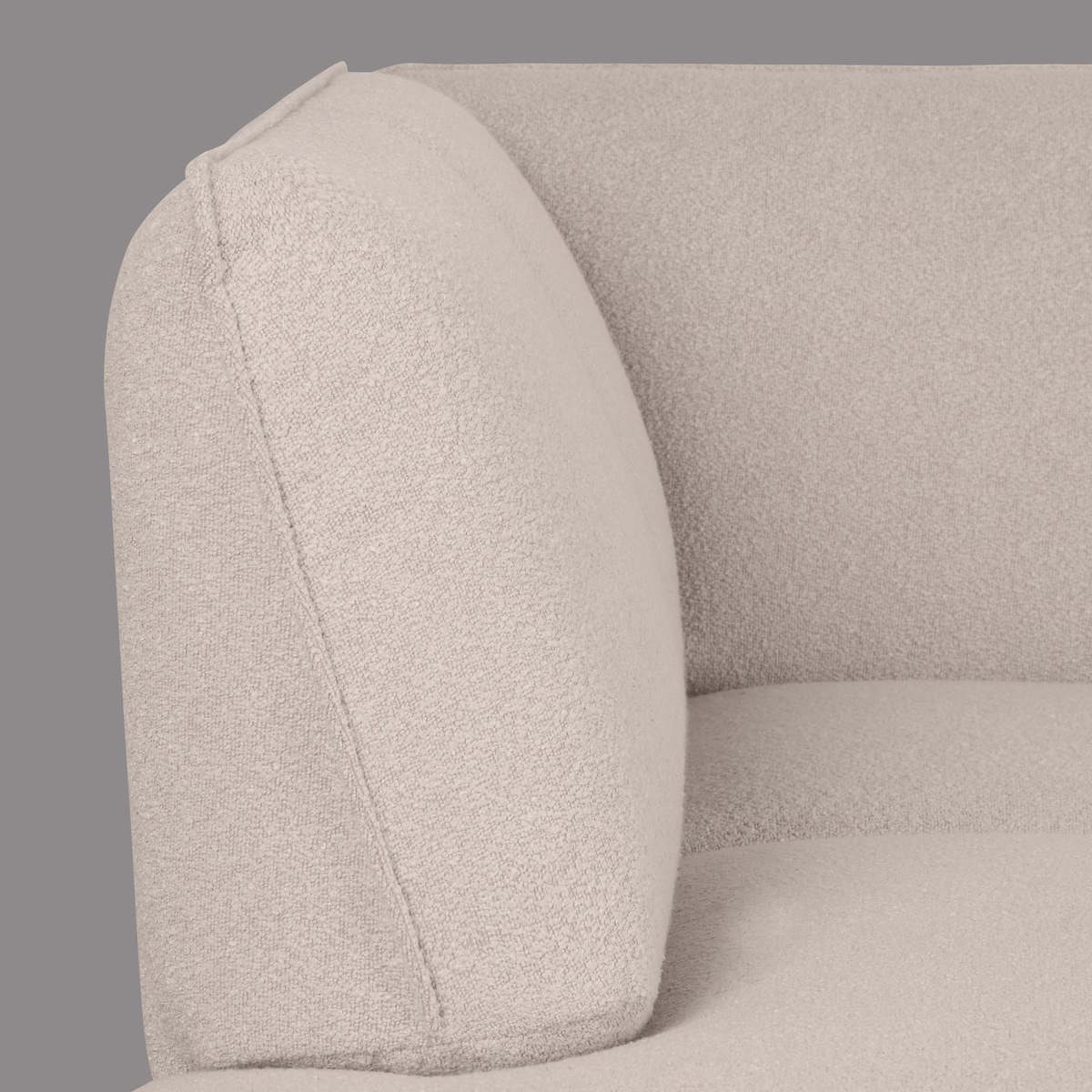 LABEL51 Hoekbank Pesaro - Naturel - Boucle - Links - Afbeelding 5