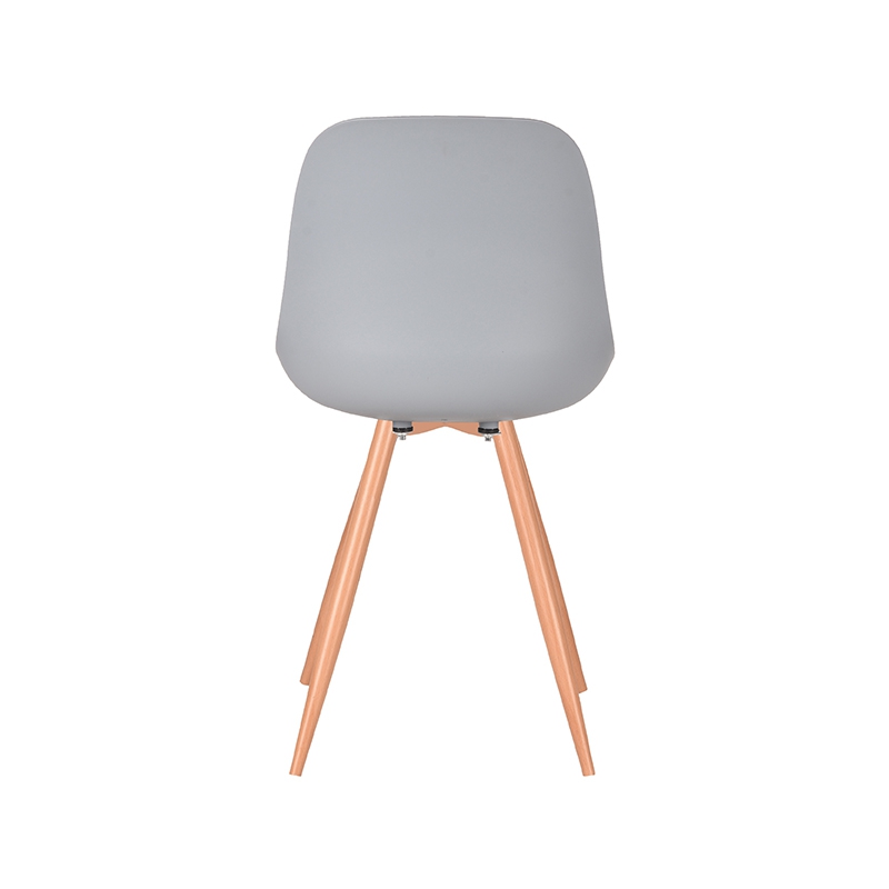 LABEL51 Eetkamerstoel Rimini - Grijs - Kunststof - Oak Metal Woodcover - Afbeelding 5