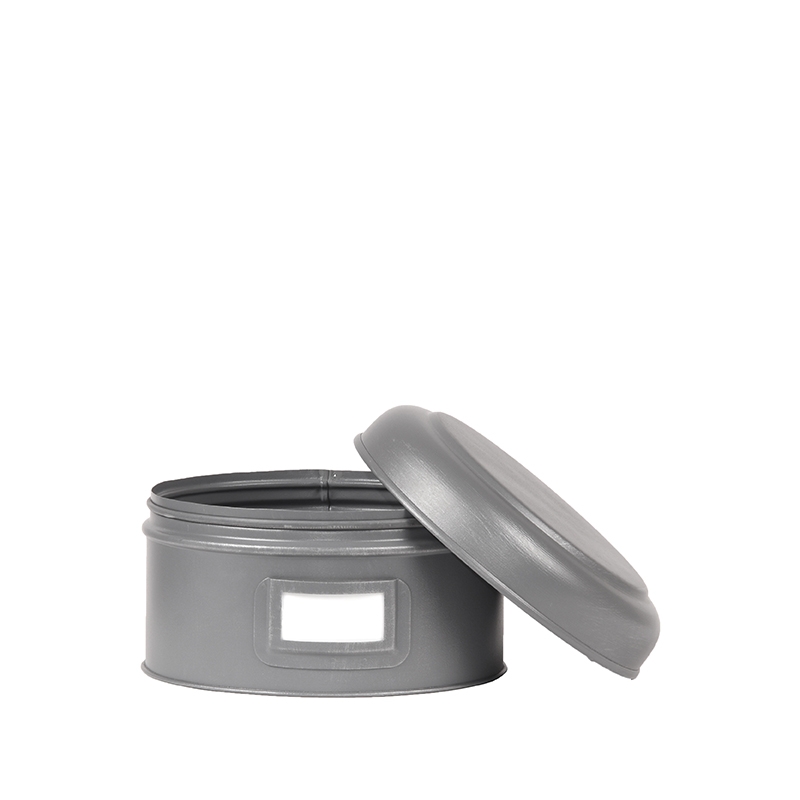 LABEL51 Opbergblik - Antiek grijs - Metaal - M - 18x18x10 cm Metaal