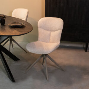 LABEL51 Eetkamerstoel Thorben - Naturel - Canyon - Taupe Frame