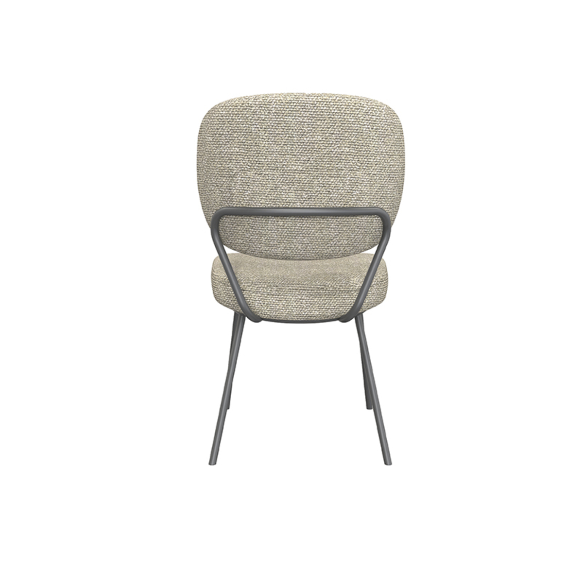 LABEL51 Eetkamerstoel Singapore - Naturel - Boucle - Black Frame - Afbeelding 5