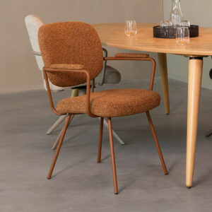 LABEL51 Eetkamerstoel Lausanne - Coral - Boucle - Coral Frame