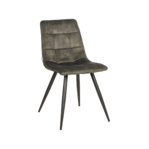 LABEL51 Eetkamerstoel Jelt - Hunter - Velours - Black Frame