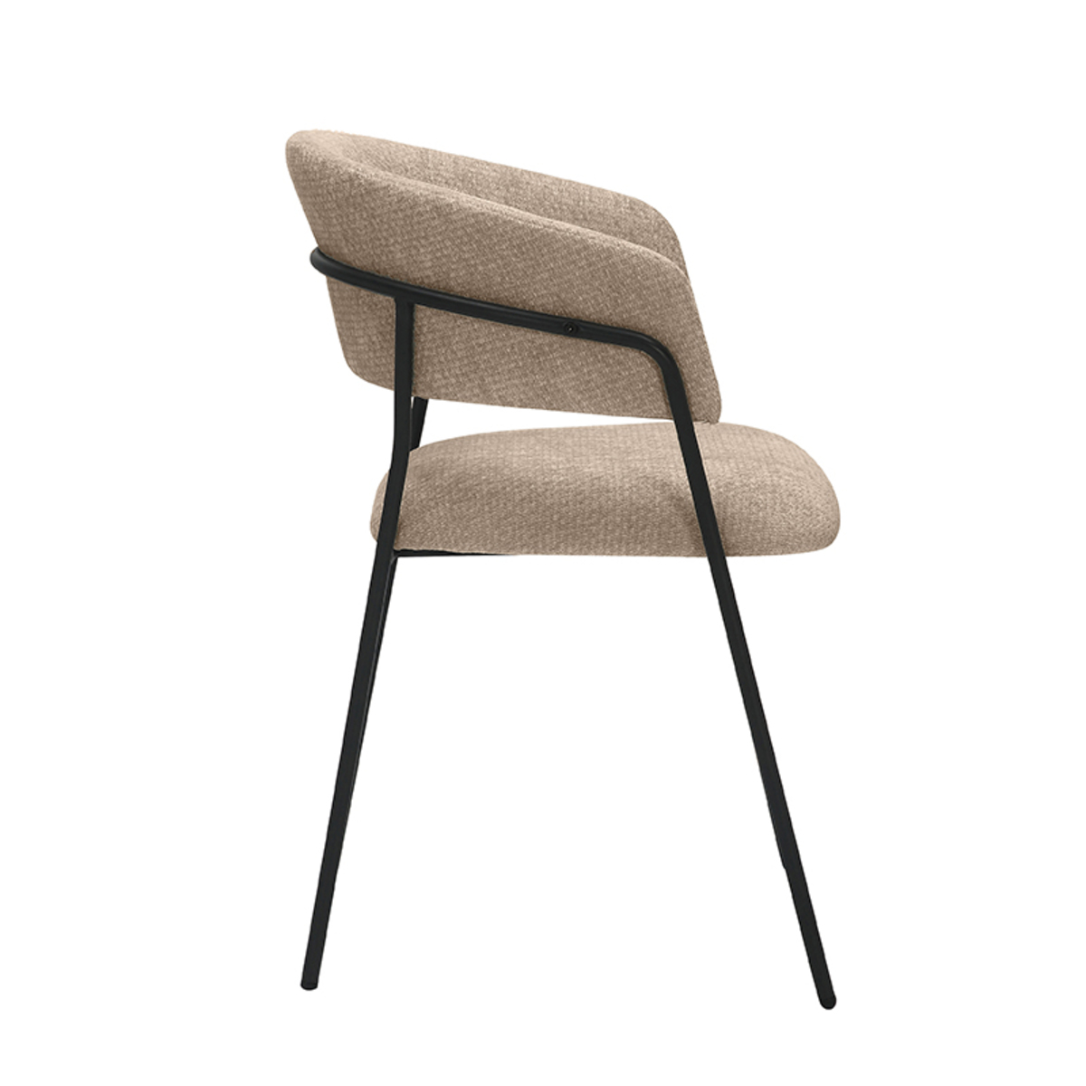 LABEL51 Eetkamerstoel Luuk - Clay - Elite - Black Frame Elite