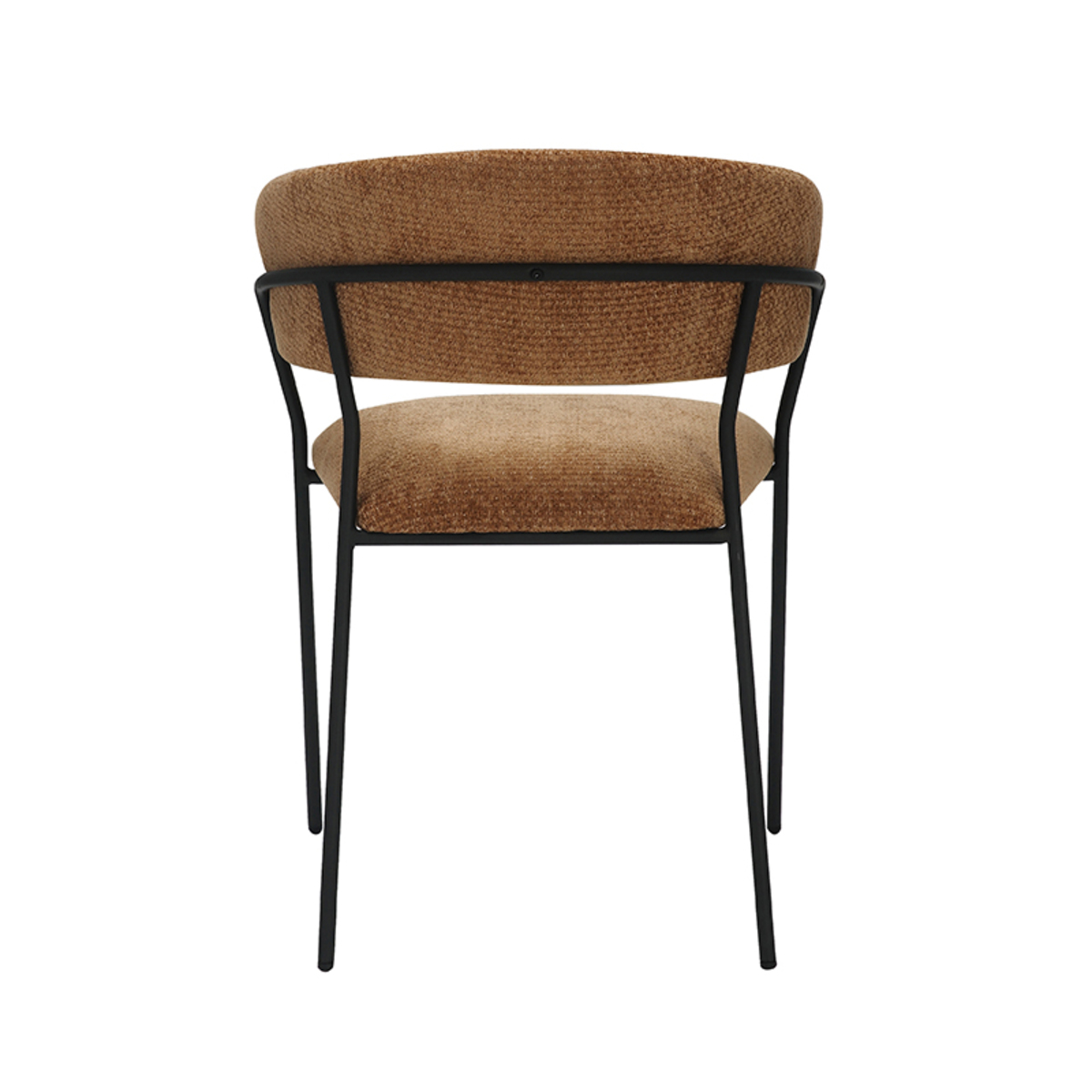 LABEL51 Eetkamerstoel Luuk - Cognac - Elite - Black Frame - Afbeelding 5