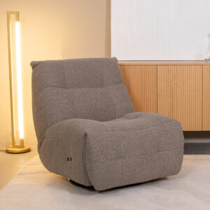 LABEL51 Fauteuil Relax & Recharge - Truffel grijs - Boucle - One Size