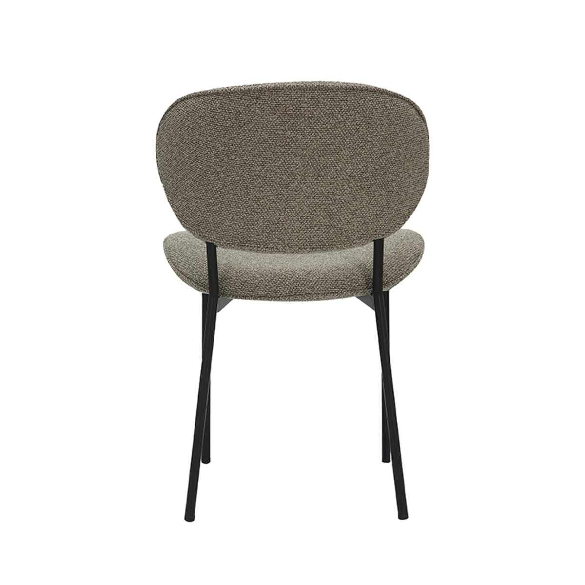 LABEL51 Eetkamerstoel Senn - Truffel grijs - Boucle - Black Frame - Afbeelding 5