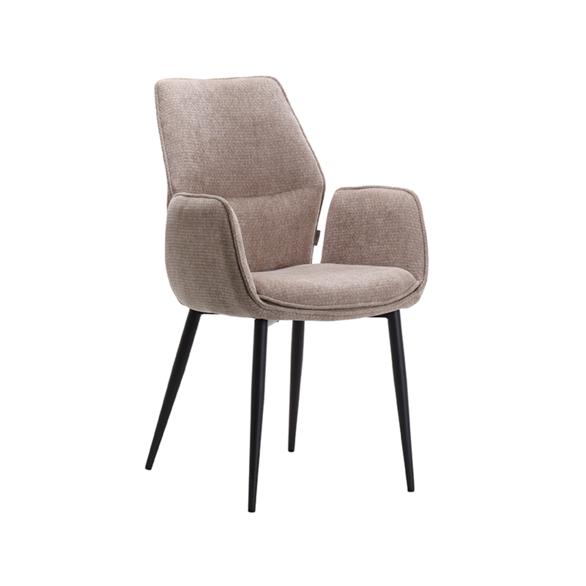 LABEL51 Eetkamerstoel Morris - Clay - Elite - Black Frame Morris