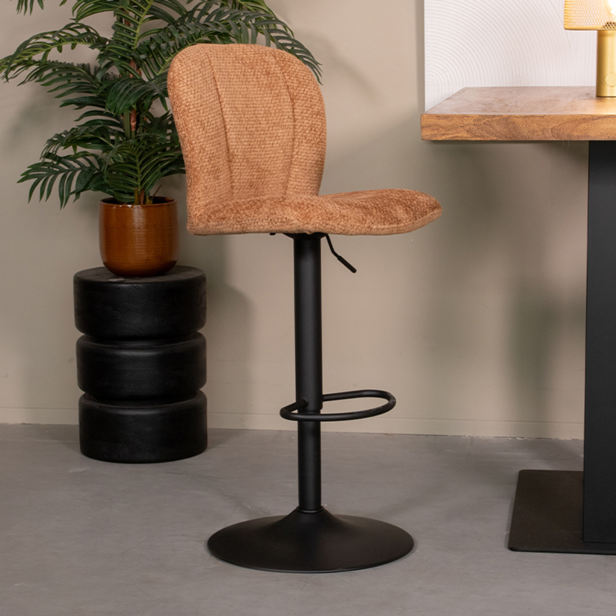 LABEL51 Barkruk Vino - Cognac - Elite - Zithoogte 64-84