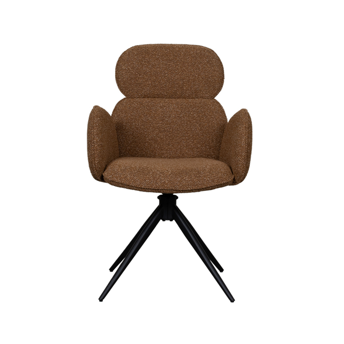 LABEL51 Eetkamerstoel Vidar - Coral - Boucle - Black Frame - Afbeelding 4