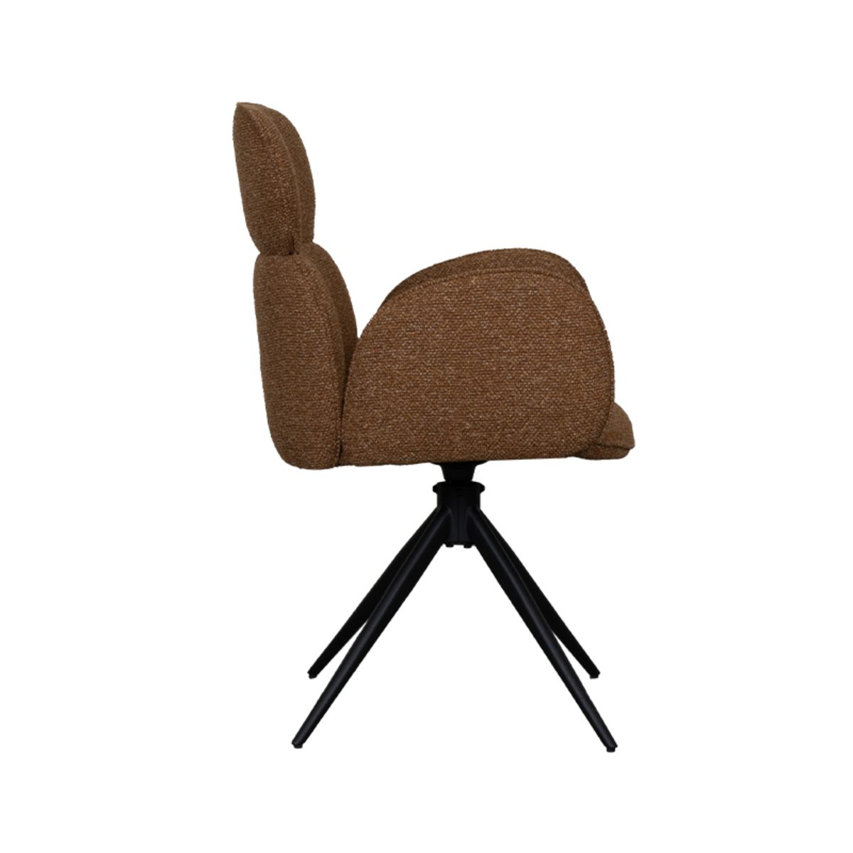 LABEL51 Eetkamerstoel Vidar - Coral - Boucle - Black Frame - Afbeelding 5