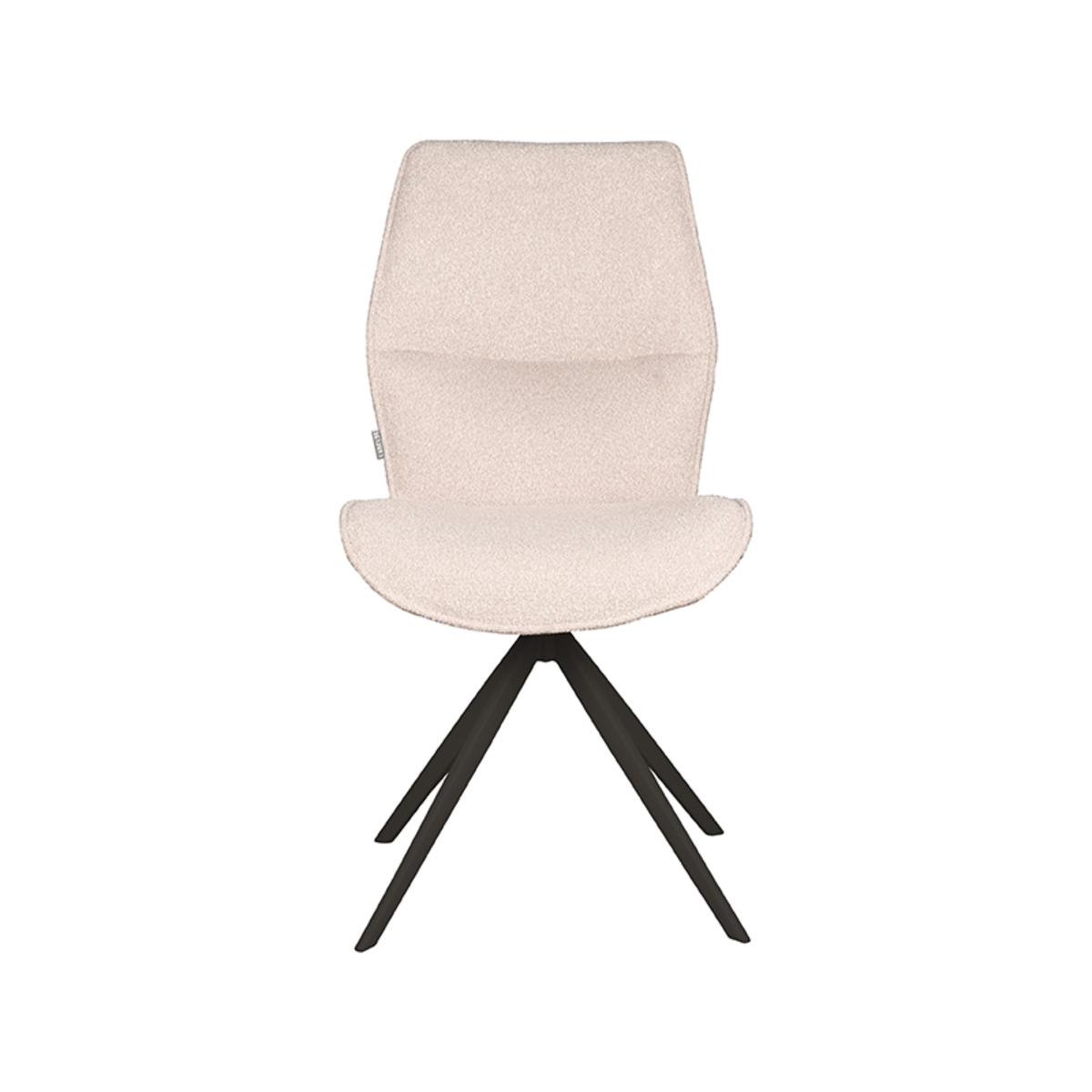 LABEL51 Eetkamerstoel Comfy - Naturel - Boucle - Black Frame Comfy